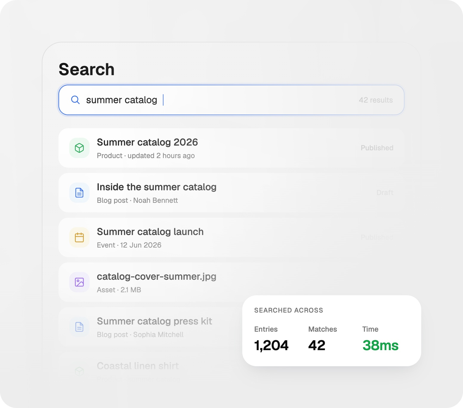 Fast search