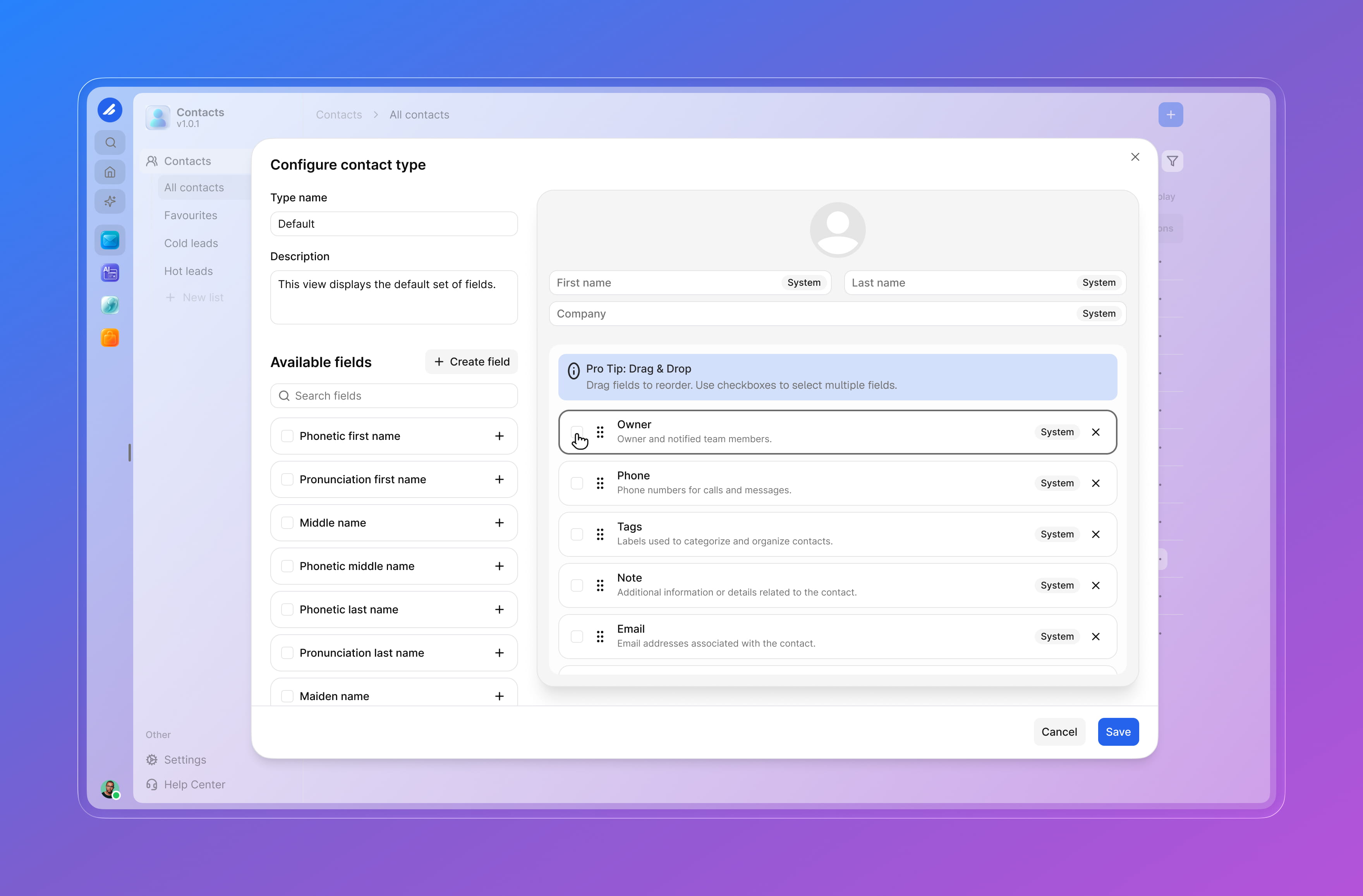Custom fields for your business