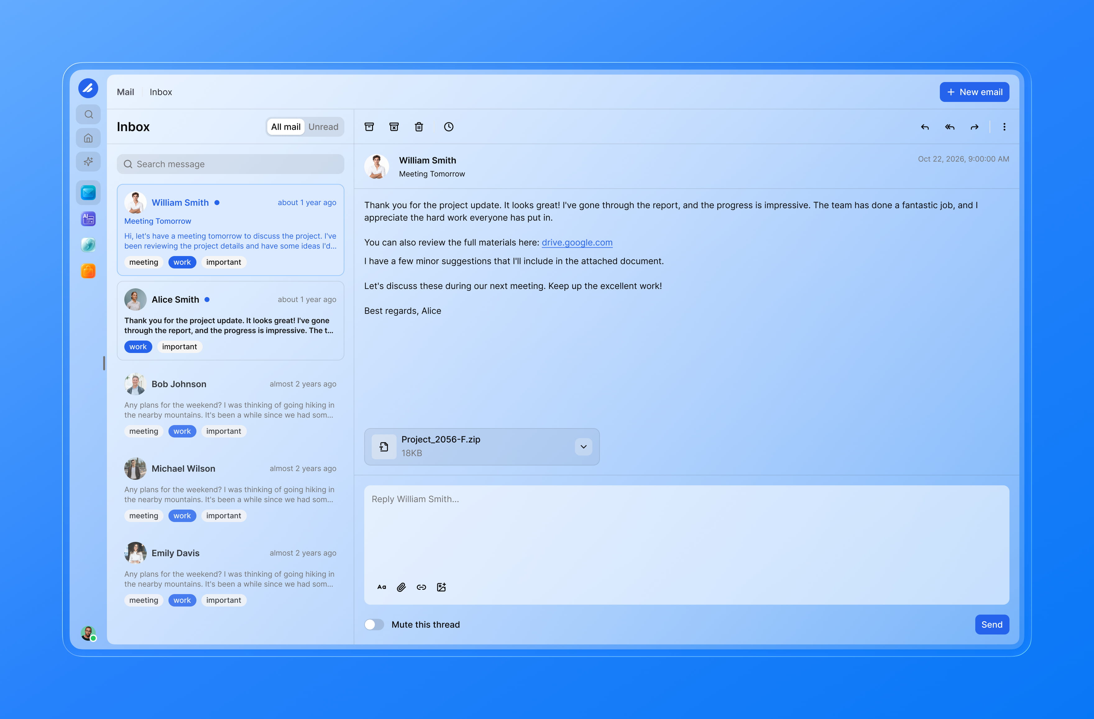 Email accounts with your business domain